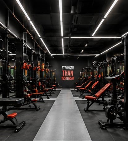 Dumbbells in modern gym